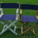 Fauteuil Metteur en scène personnalisé toile marine