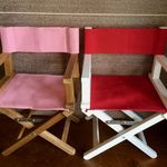 Fauteuil Metteur en scène personnalisé toile corail ou rose