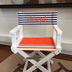 Fauteuil Metteur en scène personnalisé toile basque orange