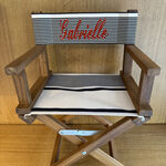 Fauteuil Metteur en scène personnalisé toile basque marine (photo 2/2)