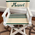 Fauteuil Metteur en scène personnalisé toile basque vert (photo 2/2)