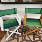 Fauteuil Metteur en scène personnalisé toile basque dégradé vert