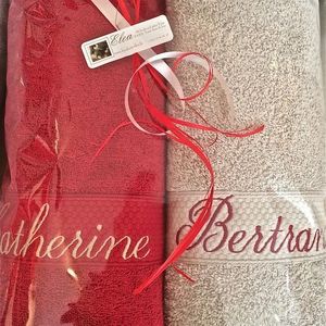 Linge de toilette coloré personnalisable