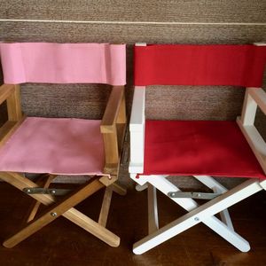 Fauteuil Metteur en scène personnalisé toile corail ou rose (photo 1/2)