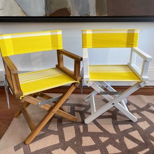 Fauteuil Metteur en scène personnalisé toile basque jaune (photo 1/1)