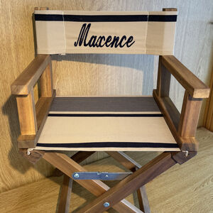 Fauteuil Metteur en scène personnalisé toile basque Léon