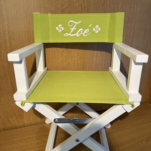 Fauteuil Metteur en scène personnalisé toile anis