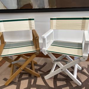 Fauteuil Metteur en scène personnalisé toile basque vert (photo 1/2)