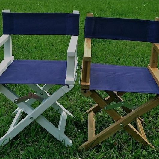 Fauteuil Metteur en scène personnalisé toile marine (photo 1/2)