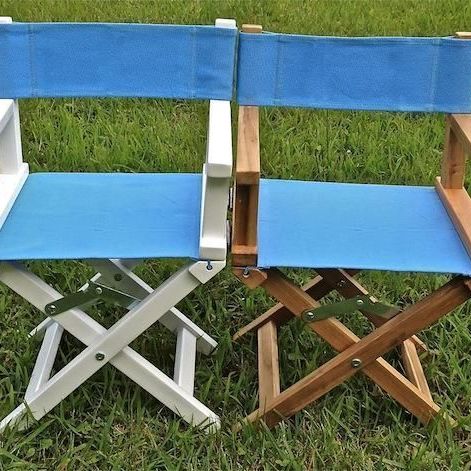 Fauteuil Metteur en scène personnalisé toile bleue (photo 1/2)