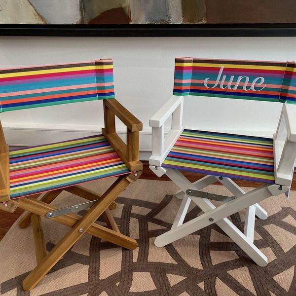 Fauteuil Metteur en scène personnalisé toile basque multicolor (photo 1/1)