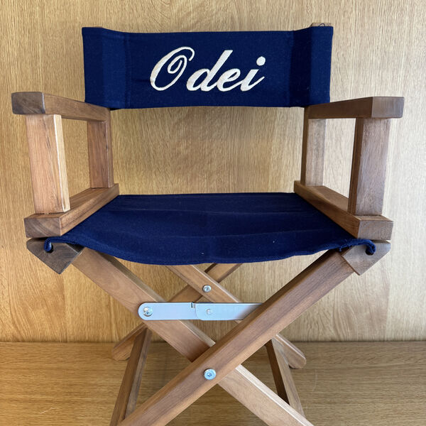 Fauteuil Metteur en scène personnalisé toile marine ou canard (photo 1/3)