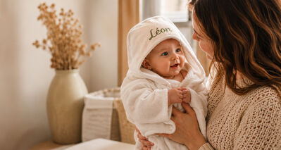Petit Léon en Peignoir brodé